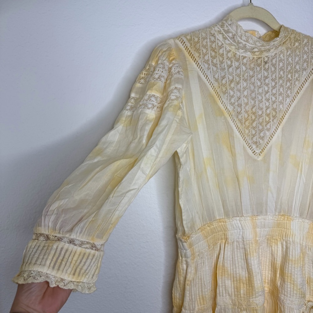 LoveShackFancy Viola in Lemon Drop Hand Dye Dress - Picture 4 of 11